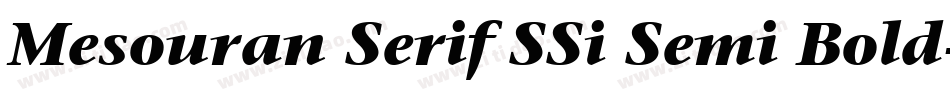 Mesouran Serif SSi Semi Bold字体转换